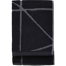 Finlayson Loisto Kylpypyyhe 100% Puuvilla 70x150 cm Musta/Harmaa