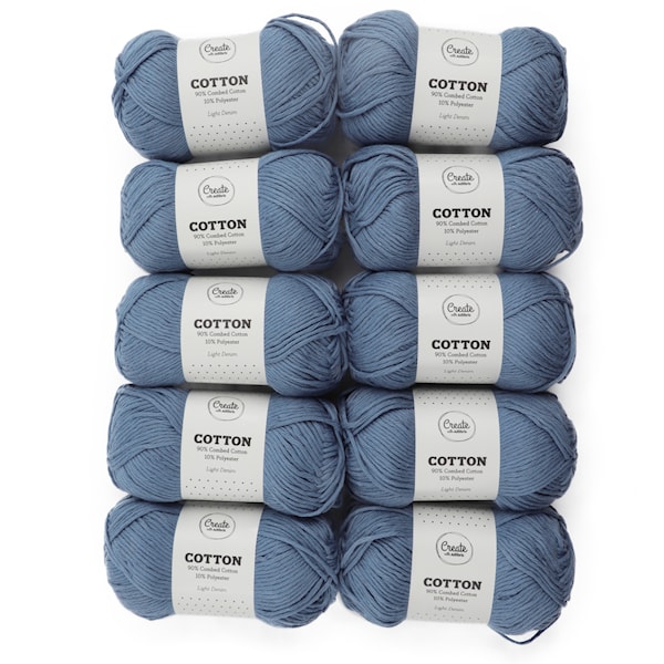 Adlibris Bomull 8/9 Garn 100g Light Denim A130 10-pack
