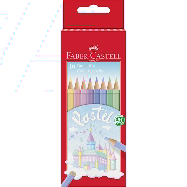 Fargeblyanter Pastellfarger 10-pack Faber Castell