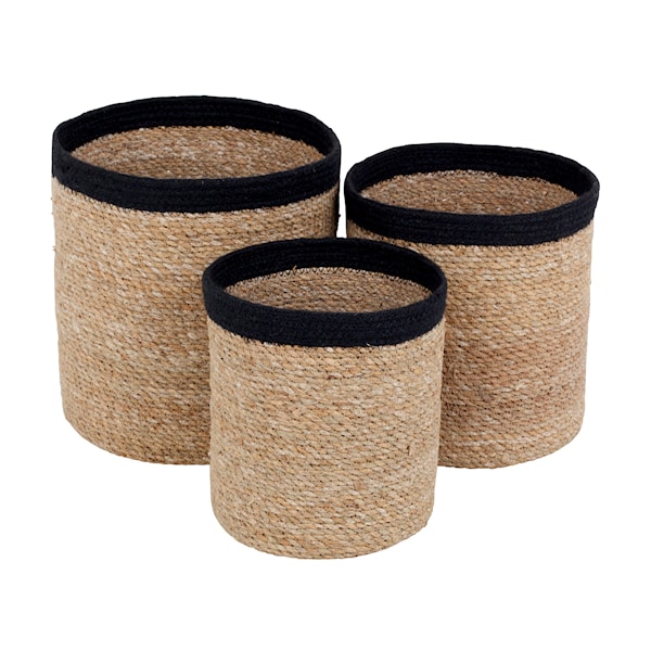 Dixie Emil Liten Cylinder 3-pack Sjögräs Jute (svart & vit) Dixie Emil Liten Cylinder 3-pack Sjögräs Jute (svart & vit)