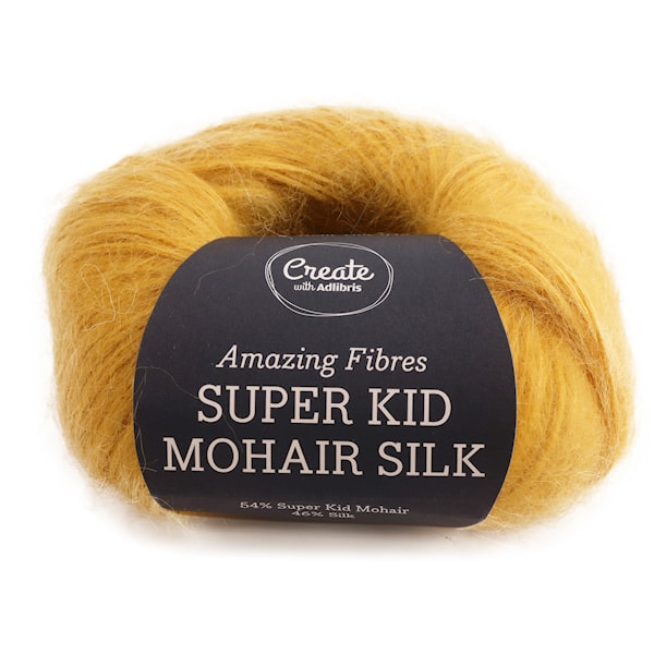 Adlibris, Super Kid Mohair Silk, 25 g, Turmeric A550