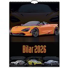 Väggkalender 2026 Bilar 295x390 mm Burde
