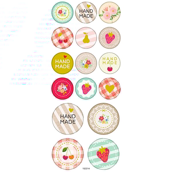 Stickers, handmade, ark 10x23 cm, 1 ark