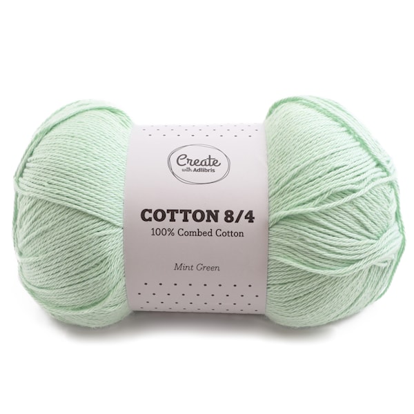 Adlibris Cotton 8/4 Garn 100g Mint Green A090