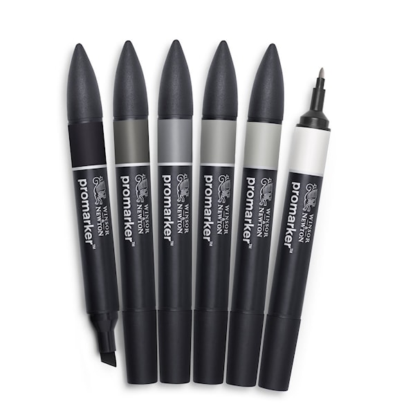 Markørpenn ProMarker 6 Sett Neutral tones Winsor & Newton