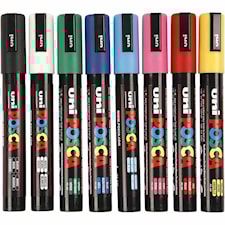 Posca Marker , mixade färger, nr. PC-5M, spets 2,5 mm, Medium, 8 st./ 1 förp.