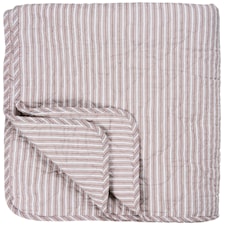 Ib Laursen Överkast 100% Bomull 130 x 200 cm Vit/Mörkrosa