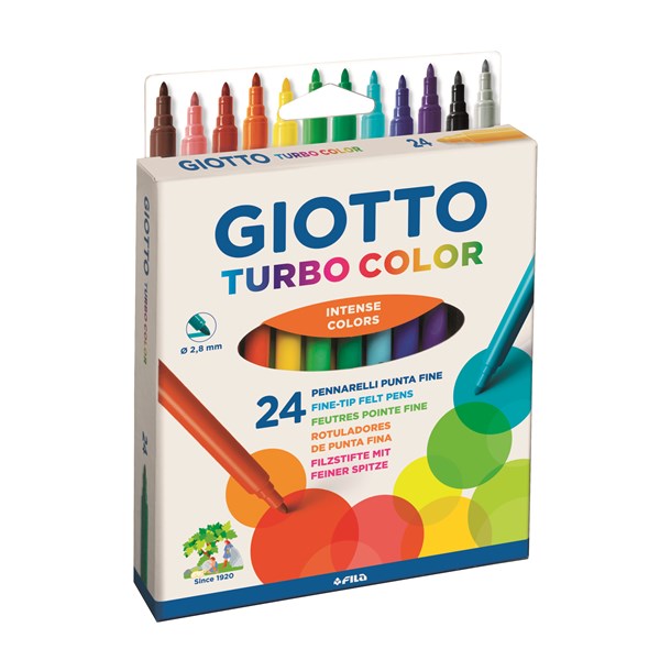 Turbo Color Tuschpennor 24-pack Giotto