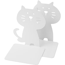 Bokstøtte Katt Hvit 2-pk Burde
