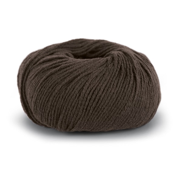 Knit At Home Classic Cotton Merino Ullmix 50 g Mørk Brun 828