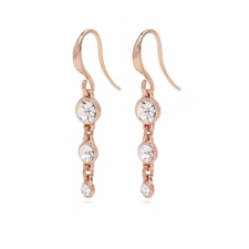 Pilgrim Örhängen, Lucia, Rose Gold Plated, Crystal