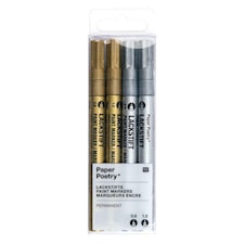 Märkpenna, Guld och Silver 4-pack 0,8 / 1,2 mm