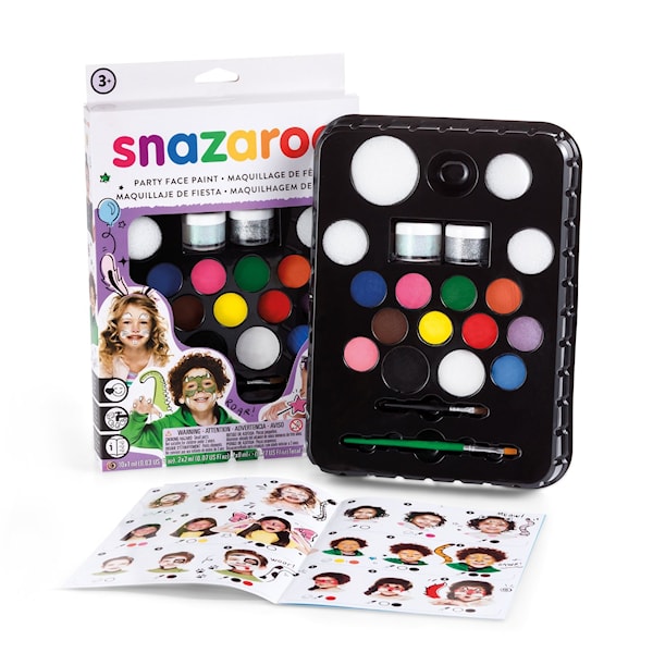 Ansiktsmålning Set Ultimate Party Pack Snazaroo 12 Färger 2 Glitter