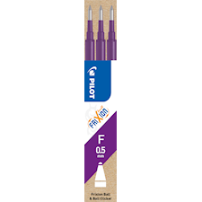 Pilot Täyttöpatruuna Refill Frixion Ball Clicker 0,5 mm, violetti, 3 kpl/pakkaus