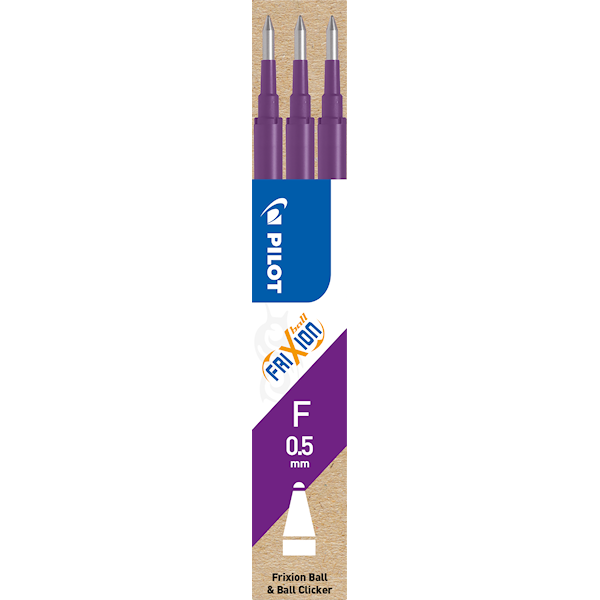 Pilot FriXion - Påfyll - fiolett - 0.5 mm (en pakke 3)