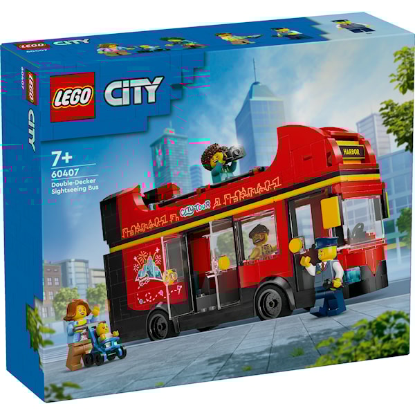 LEGO City 60407 Rød dobbeltdekker-turistbuss -  Byggesett - Plast