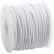 Snöre Elastisk 2 mm x 25 m Vit