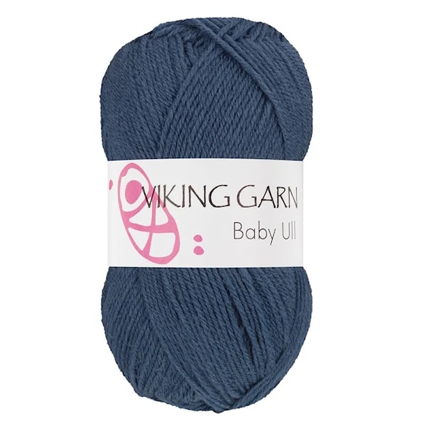 Baby Ull 50 g Jeansblå 325 Viking Garn