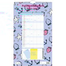 Kalender Familjeväggkalender 5 kolumner 2021/2022 Almanacksförlaget
