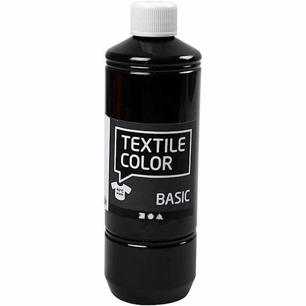 Textile Color Basic, 500 ml, musta