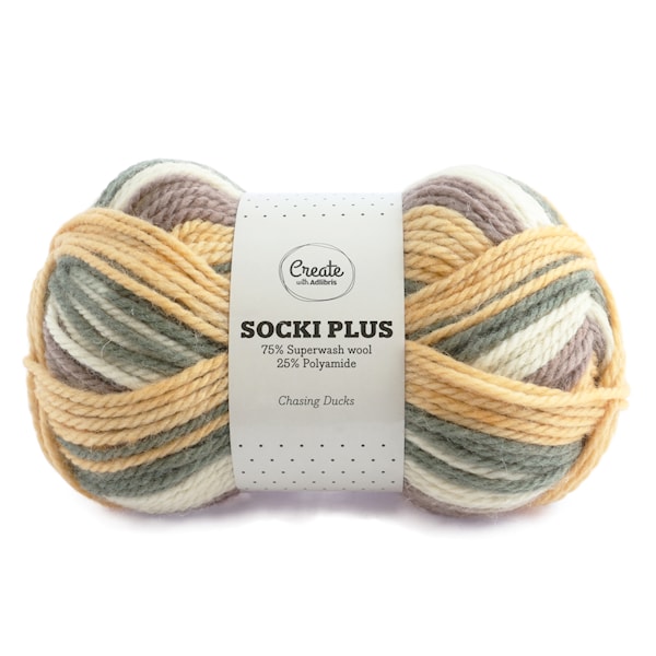 Adlibris Socki Plus Garn 100g Chasing Ducks B035