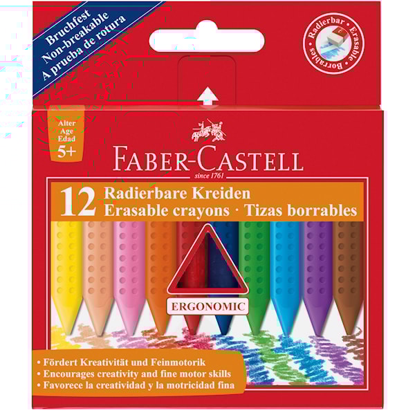 Faber-Castell Grip Fargestifter Plast Pappetui 12