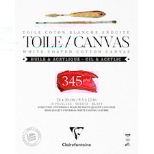 Canvasblock 24x30 cm 345 g Bomullspapper Clairefontaine