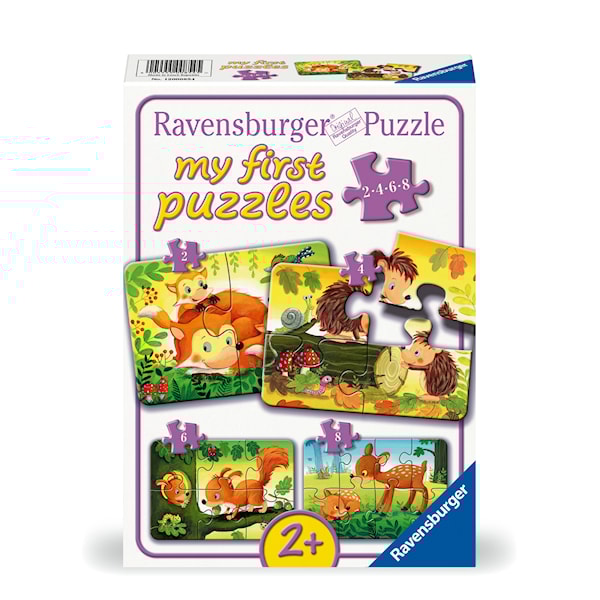 Puslespill 2,3,4,5 Skogens Dyr