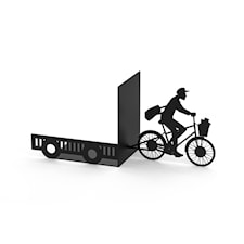 Bokstöd Brevbärare Svart Metall Balvi