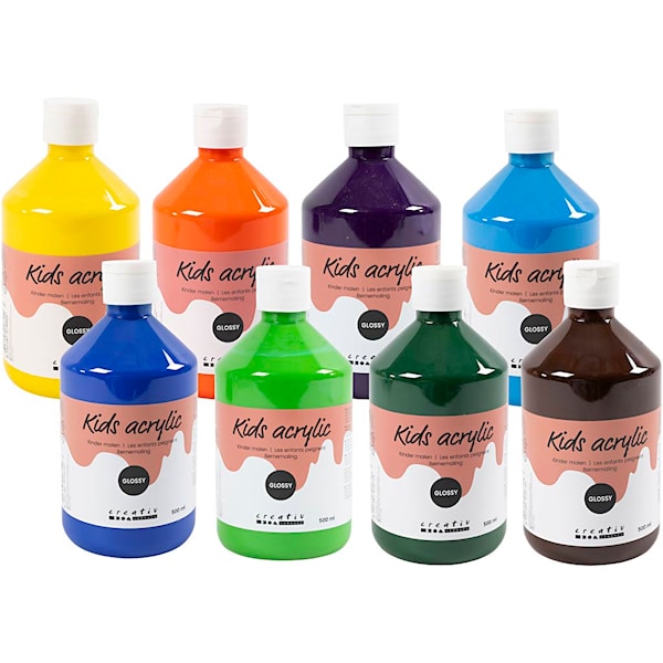 Akrylmaling Blank, 8x500 ml/ 1 pk.