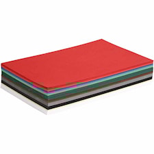 Julekartong, ass. farger, A4, 210x297 mm, 180 g, 300 ass. ark/ 1 pk.