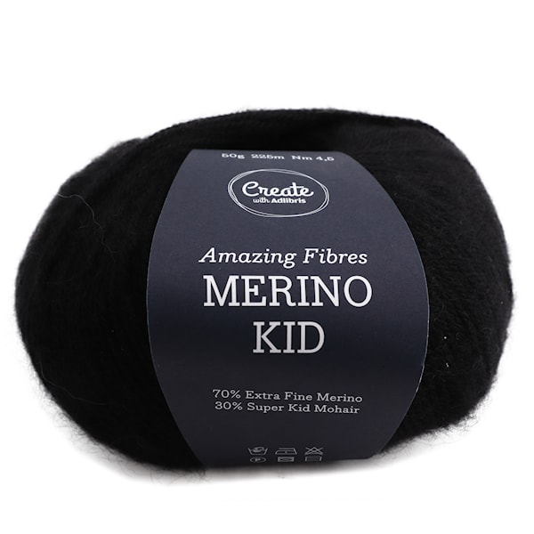 Adlibris Merino Kid 50g Black A495