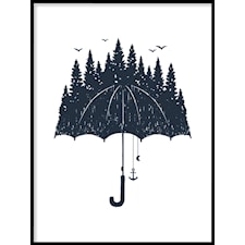 Forest umbrella Poster50x70cm