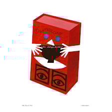 Olle Eksell Red Box Poster 50 x 70 cm Röd