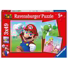 Super Mario Pussel 3x49 bitar Ravensburger