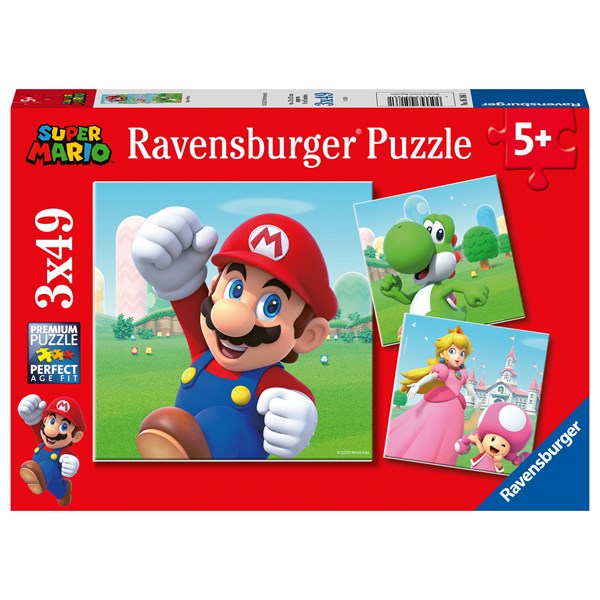 Super Mario Pussel 3x49 bitar Ravensburger