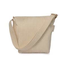 Ceannis Walnut Collection Small Shoulder Bag Off White