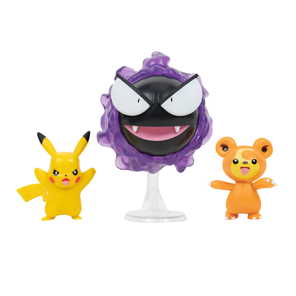 Battle Figure 3-Pack Teddiursa, Pikachu, Gha Pokémon