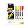 Tussikynäsarja YONO, Neon Set sisältäen 4 tussia 1.5-3 mm
