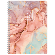 Kalender 2026 A5 Pastel Marble Almanacksförlaget
