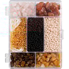 DIY Mix Smykker, Krystaller, str. 2,6-10 mm, hullstr. 0,8-1,2 mm, ca. 2520 stk., ass. farger, 1 pk.
