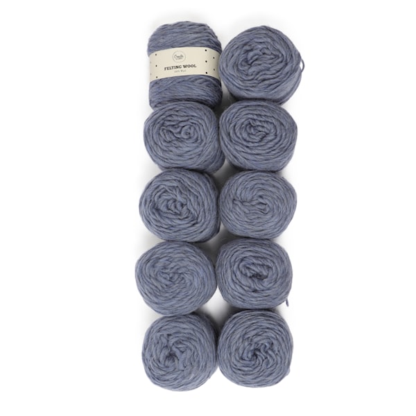 Adlibris Felting Wool 100g Denim Blue A123 10-pack