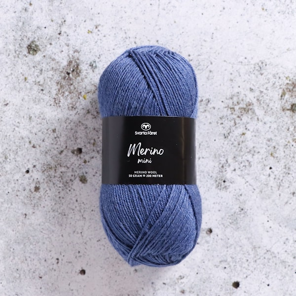 Merino Mini 50g Vintage Denim (04) Svarta Fåret
