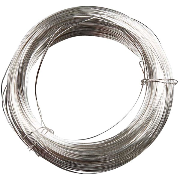 Metalltråd 0,4 mm x 20 m Silverpläterad