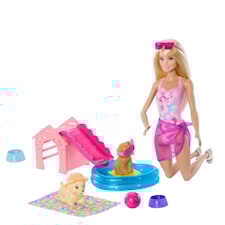 Barbie med Hundvalpar Pool Party Lekset