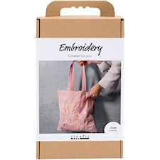 DIY Kit Broderi Textilkasse mjukrosa 1 förp.