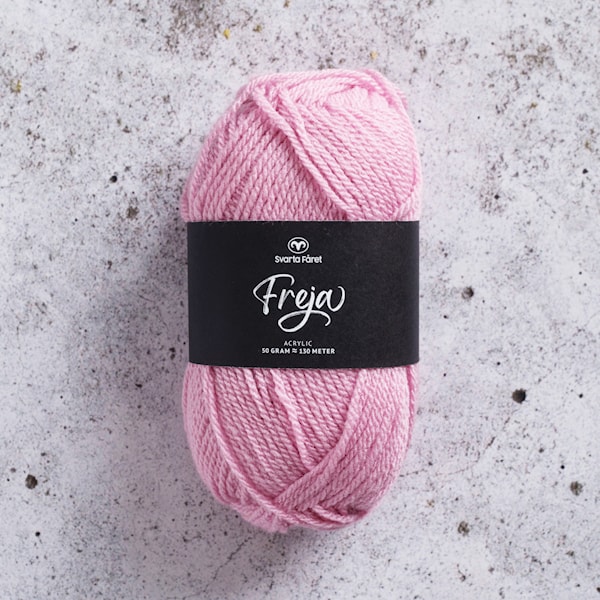 Freja Garn Akryl 50 g gammelrosa 248 Svarta Fåret