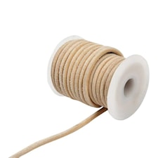 Lädersnöre Naturfärgad 4 mm x 5 m