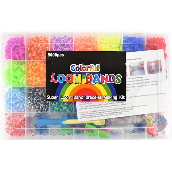 Robetoy Loom Bands 5600 Deler -  DIY & Hobbysett