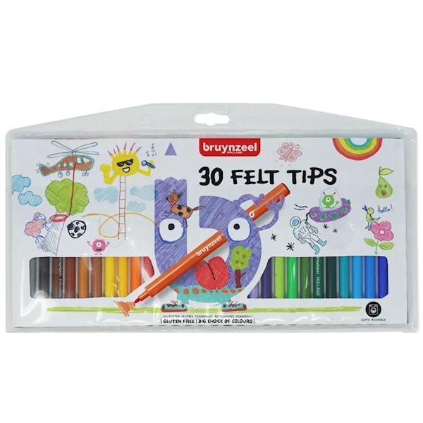 Fiberpenn barn 30-pack Bruynzeel